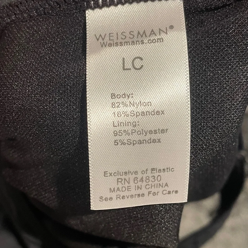 Weissman Black Unitard Dancewear Jazz Contemporary Acro Size Large